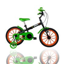 Bicicleta Infantil Aro 16 Kami Blocks C/ Rodinhas 4 a 6 Anos