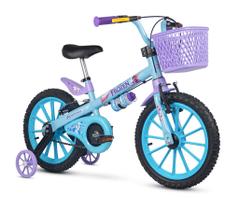 Bicicleta Infantil Aro 16 Nathor Frozen com rodinhas +5 Anos