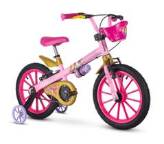 Bicicleta Infantil Aro 16 Nathor Princesas com rodinhas +5 Anos