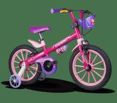 Bicicleta Infantil Aro 16 Nathor Top Girls com rodinhas +5 Anos