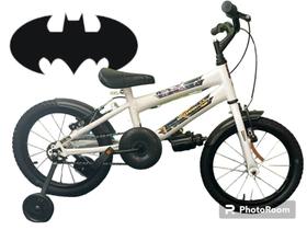Bicicleta infantil aro 16 personagem batman com garrafinha