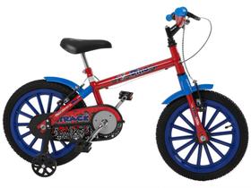 Bicicleta Infantil Aro 16 Track & Bikes Dino - Vermelha com Rodinhas Freio V-Brake