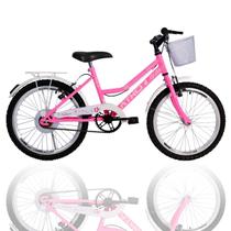 Bicicleta Infantil Aro 20 Athor Nature Feminina C/Cesta Rosa