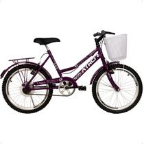 Bicicleta Infantil Aro 20 Athor Nature Feminina Com Cestão