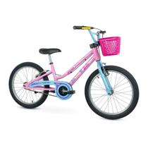 Bicicleta Infantil Aro 20" Barbie Mattel cor Rosa e Azul Nathor - 101370160001
