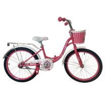 Bicicleta Infantil Aro 20 Benoá Flores com Cestinha