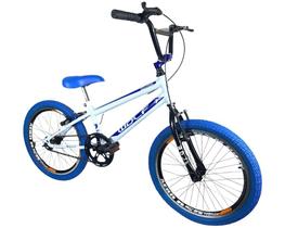 Bicicleta infantil aro 20 CROSS BMX PNEU AZUL - WOLF BIKE