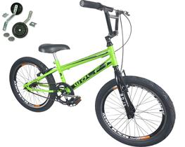 Bicicleta infantil aro 20 CROSS BMX + RODINHA LATERAL - WOLF BIKE