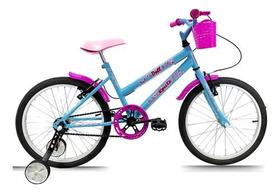 Bicicleta Infantil Aro 20 Feminina Doll + Rodinha Lateral