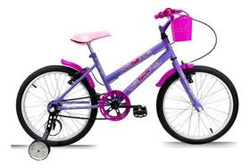 Bicicleta Infantil Aro 20 Feminina Doll + Rodinha Lateral - Route Bike