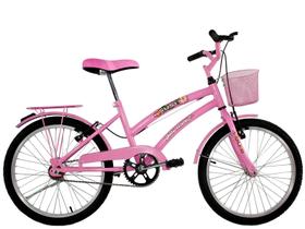 Bicicleta Infantil Aro 20 Feminina Susi Com Para-lama e Cesta