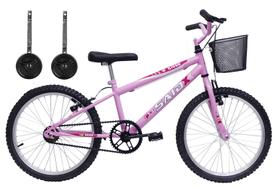 Bicicleta Infantil Aro 20 Feminina V-brake Meninas Rodinhas