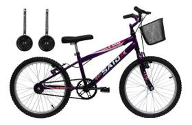Bicicleta Infantil Aro 20 Feminina V-brake Rodinhas