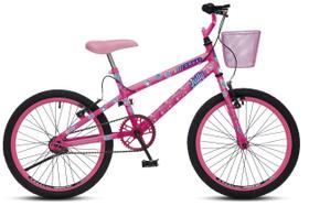 Bicicleta Infantil Aro 20 July com Cesta Freio V-Brake Rosa - Colli