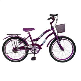 Bicicleta Infantil Aro 20 Menina Freio V Brake Aro Aero Lubrificada E Revisada Com Cestinha - Jady Bicicleta Infantil Aro 20 Menina Freio V Brake Aro Aero Lubrificada E Revisada Com Cestinha - Jady