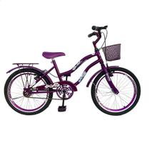 Bicicleta Infantil Aro 20 Menina Freio V Brake Aro Aero Lubrificada E Revisada Com Cestinha