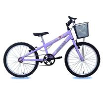 Bicicleta Infantil Aro 20 MTB Cesto Mormaii Sweet Girl Lilás