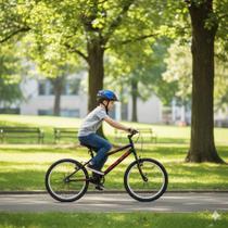 Bicicleta Infantil Aro 20 para Criança 5 a 10 Anos Freio V-Brake Cor:Preto-Vermelho