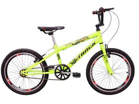 Bicicleta Infantil Aro 20 Track Bikes Cross Noxx - Amarelo Neon Freio V-Brake