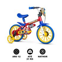 Bicicleta Infantil Aro12" Fire Man Segurança Conforto Nathor