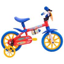 Bicicleta infantil aro12 fire/water nathor vermelha/azul cairu