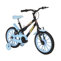 Bicicleta Infantil Aro16 Vellares BY COLLI Super Boy Preto/azul