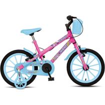 Bicicleta Infantil Aurora Fest Colli Aro 16 Com Freios V-Brake Rodas de Apoio e Cestinha - Colli Bike