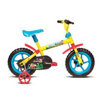 Bicicleta Infantil Azul Amarelo Vermelho Aro 12 Co Freio - Verden