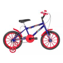 Bicicleta Infantil Azul Vermelho Aro 16 Crianças de 4 a 6 anos Cesta Buzina Ultrabikes BM16-01AZVM Bicicleta Infantil Azul Vermelho Aro 16 Crianças de 4 a 6 anos Cesta Buzina Ultrabikes BM16-01AZVM