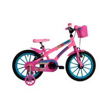 Bicicleta Infantil Baby Lux Aro 16 3 A 6 Anos Rosa/Azul