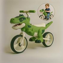 Bicicleta Infantil Balance Bike Dino Trex Aro 12 Verde Sem Pedal Estimula Equilíbrio E Coordenação Leve, Segura E Divertida Para Crianças Bicicleta Infantil Balance Bike Dino Trex Aro 12 Verde Sem Pedal Estimula Equilíbrio E Coordenação Leve, Segura E Divertida Para Crianças