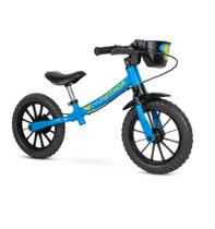 Bicicleta Infantil Balance Bike Masculina Azul Com Cesta Aro 12 Nathor