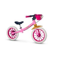 Bicicleta Infantil Balance Com Cesta Aro 12 Princesas Nathor