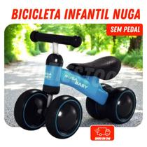Bicicleta Infantil Bike Sem Pedal 4 Rodas - Azul Bicicleta Infantil Bike Sem Pedal 4 Rodas - Azul