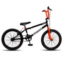 Bicicleta Infantil Bmx Dyno Cross Aro 20 Freio V Brake Bike Preto e Laranja