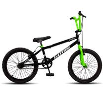 Bicicleta Infantil Bmx Dyno Cross Aro 20 Freio V Brake Bike Preto e Verde