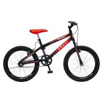 Bicicleta Infantil Colli Maxboy Aro 20, Tamanho Quadro 12,Freios V-Brake, Preto Fosco