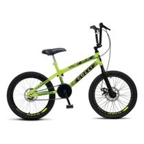 Bicicleta infantil colli skill boy aro 20 com freio a disco amarelo neon