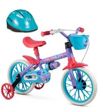 Bicicleta Infantil com Rodinha aro 12 Stitch Menina Nathor Com Capacete Bicicleta Infantil com Rodinha aro 12 Stitch Menina Nathor Com Capacete
