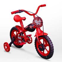 Bicicleta Infantil Com Rodinha Moto Bike Aro 12 Cor Vermelha