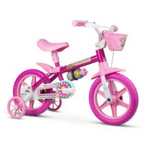 Bicicleta Infantil com Rodinhas - Aro 12 - Flower - Nathor