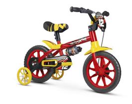 Bicicleta Infantil com Rodinhas Aro 12 Selim PU Motor X Nathor