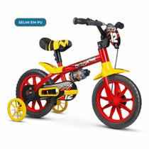 Bicicleta Infantil com Rodinhas - Aro 12 - Selim PU - Motor X - Vermelho - Nathor