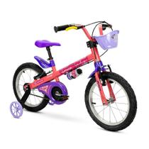 Bicicleta Infantil com Rodinhas - Aro 16 - Lady 3 - Nathor Bicicleta Infantil com Rodinhas - Aro 16 - Lady 3 - Nathor