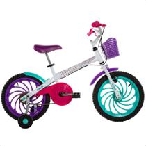 Bicicleta Infantil com Rodinhas Caloi Ceci 1 Marcha Corrente KMC Até 25Kg T10R16V1 A22 Multicolorido - 004809.190