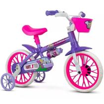 Bicicleta Infantil com Rodinhas de Treinamento Violet Aro 12 Nathor