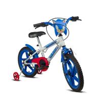 Bicicleta Infantil Com Rodinhas Menino Aro 16 Sonic Branco e Azul Verden Bikes