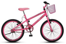 Bicicleta Infantil Criança Menina Feminina Aro 20 Colli July - Rosa