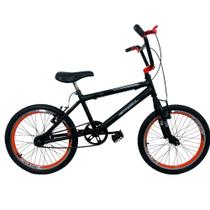 Bicicleta Infantil Cross Freestyle Aro 20 Masculina Preto/Laranja Neon Bicicleta Infantil Cross Freestyle Aro 20 Masculina Preto/Laranja Neon