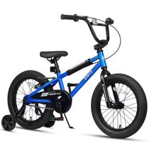 Bicicleta infantil cubsala BMX 16" com rodinhas de apoio azul